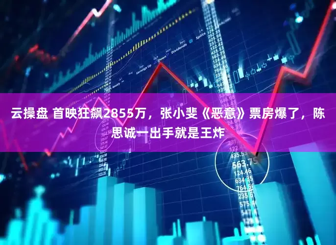 云操盘 首映狂飙2855万，张小斐《恶意》票房爆了，陈思诚一出手就是王炸