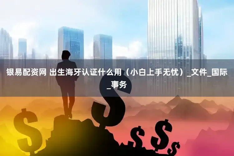银易配资网 出生海牙认证什么用（小白上手无忧）_文件_国际_事务