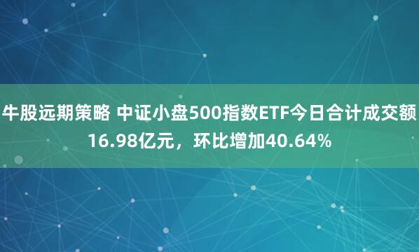 牛股远期策略 中证小盘500指数ETF今日合计成交额16.98亿元，环比增加40.64%