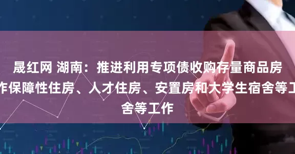 晟红网 湖南：推进利用专项债收购存量商品房用作保障性住房、人才住房、安置房和大学生宿舍等工作